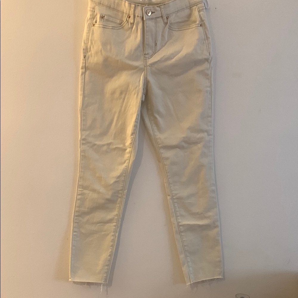 New York & Company Light Tan Cropped Jeans